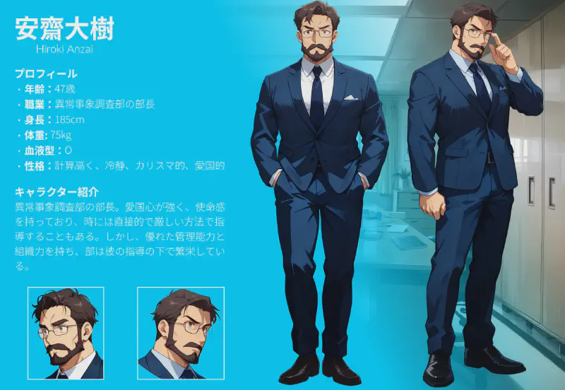 安齋広樹のキャラクターシート