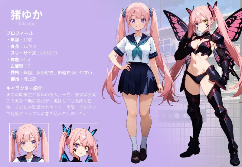 猪ゆかのキャラクターシート